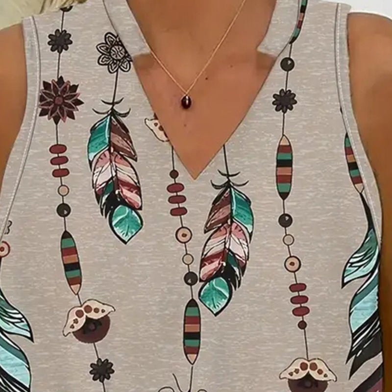 【L-4XL】🌸Berankovis dviejų dalių komplektas su raštu ir V formos iškirpte-LT