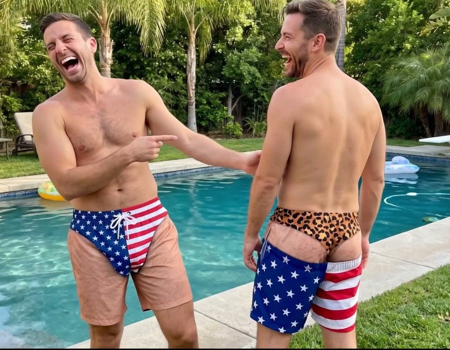 Smešne kopalke z lažno zadnjico - Novelty Prank Beach Shorts for Men-SI