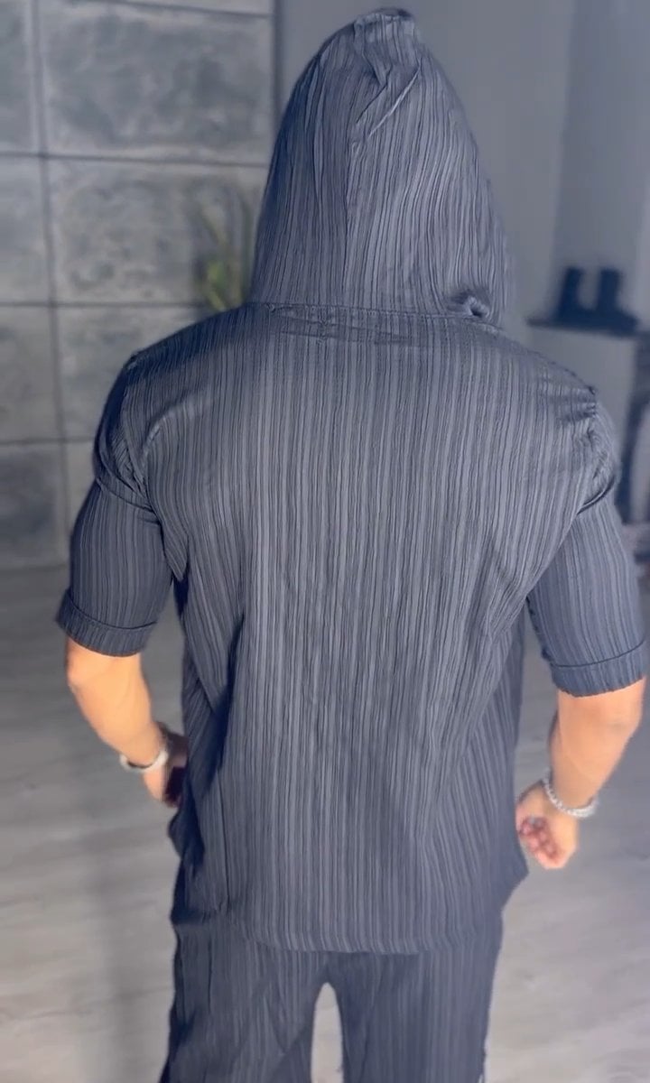 Izjemen moški dvodelni komplet s kapuco-SI