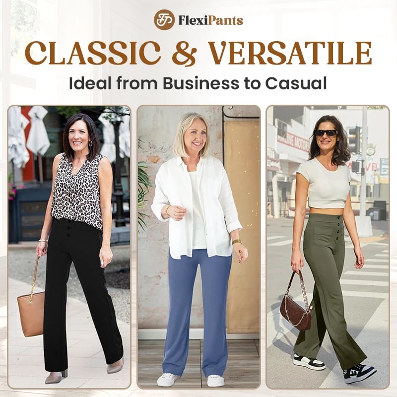 🔥49% NUOLAIDA - 🔥- Moteriškos aukštos juosmens tamprios laisvalaikio kelnės-LT