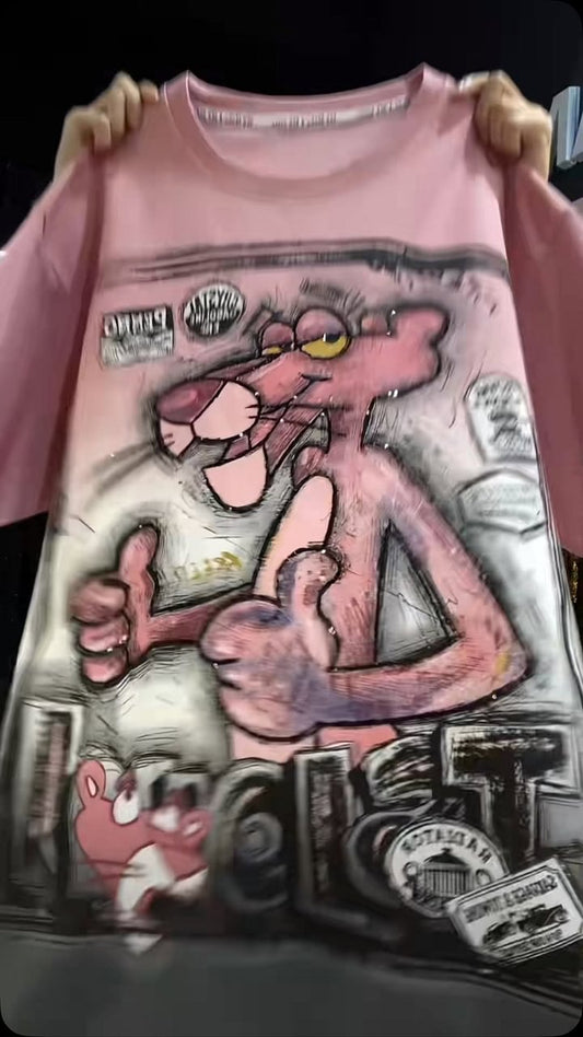 🩷Očarljivi puloverji s potiskom Pink Panther-SI