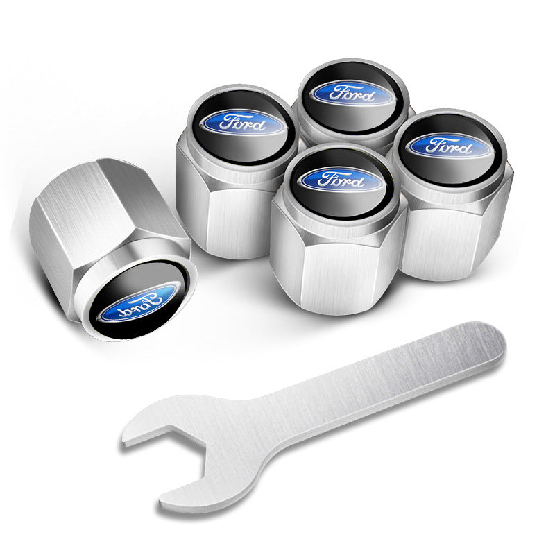 🔥Pokrovčki za ventile za avtomobilske pnevmatike (5 kosov + 1 ključ)-SI