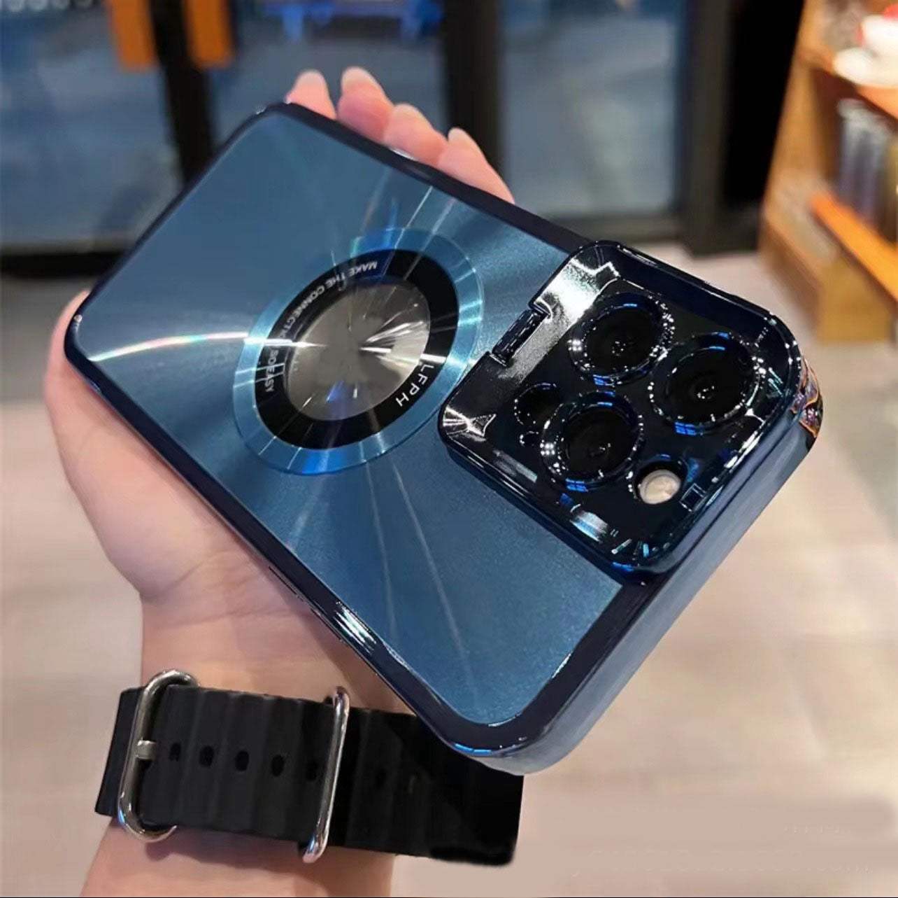 Magnetinis iPhone dėklas su objektyvo tvirtinimu