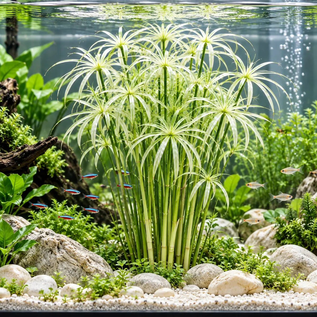 🌿Water Bamboo Bulbs-Hydroponic Umbrella Plant – Natural Water Purifier for Aquariums, Turtle Tanks & Ponds