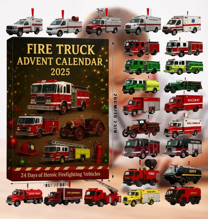 🚒🔥ADVENTNI KOLEDAR GASILSKIH VOZIL 2025🎁🌲--SI