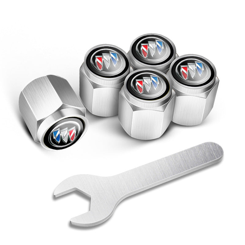 🔥Καπάκια βαλβίδων για ελαστικά αυτοκινήτου (5 τεμάχια + 1 κλειδί)-GR