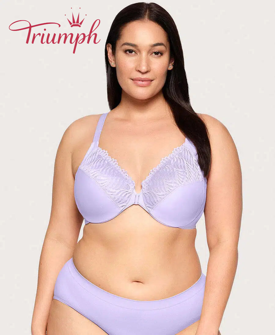 Triumph - (4 kosi) - 💖Modrček z zapenjanjem spredaj in T-izrezom-SI