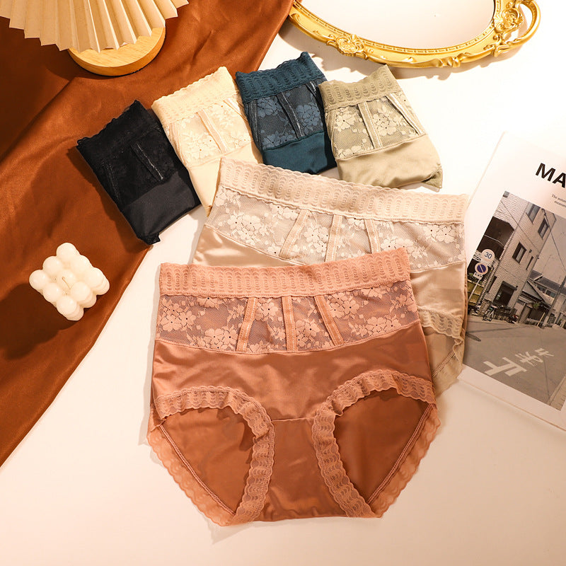 【🌷Kupite 1 in dobite 2 brezplačno】Seksi brezšivne svilene spodnje hlačke za dvig bokov z nadzorom trebuščka-SI