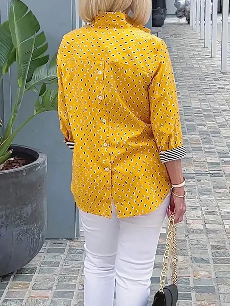 🌈2025 Srajca s stoječim ovratnikom in 3/4 rokavi-SI