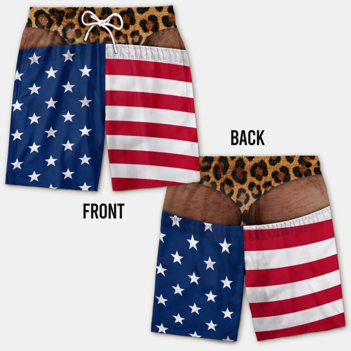 Smešne kopalke z lažno zadnjico - Novelty Prank Beach Shorts for Men-SI