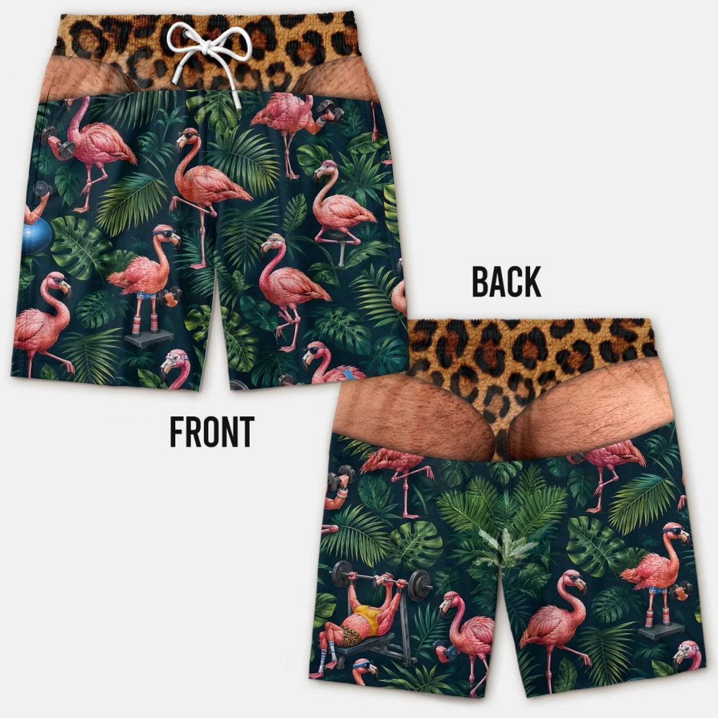 Smešne kopalke z lažno zadnjico - Novelty Prank Beach Shorts for Men-SI