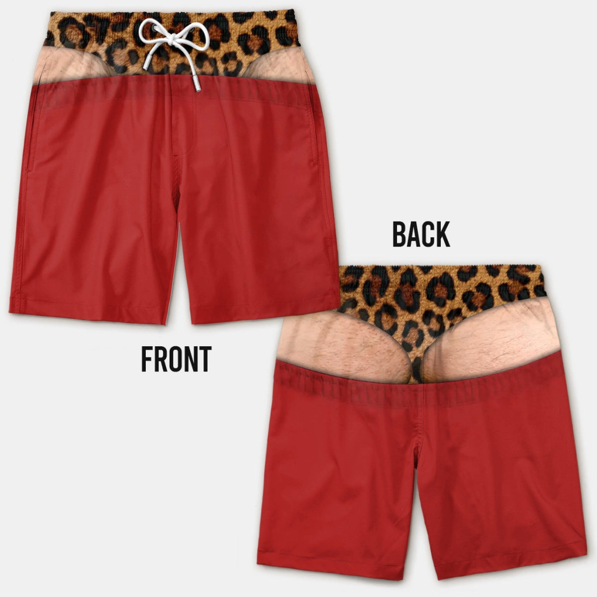 Smešne kopalke z lažno zadnjico - Novelty Prank Beach Shorts for Men-SI