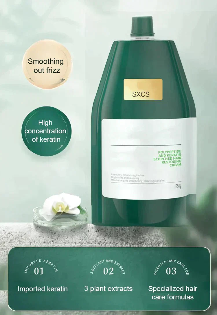 🌟Vlažilna krema za glajenje in obnovo las s polipeptidnim keratinom💁‍♀️-SI