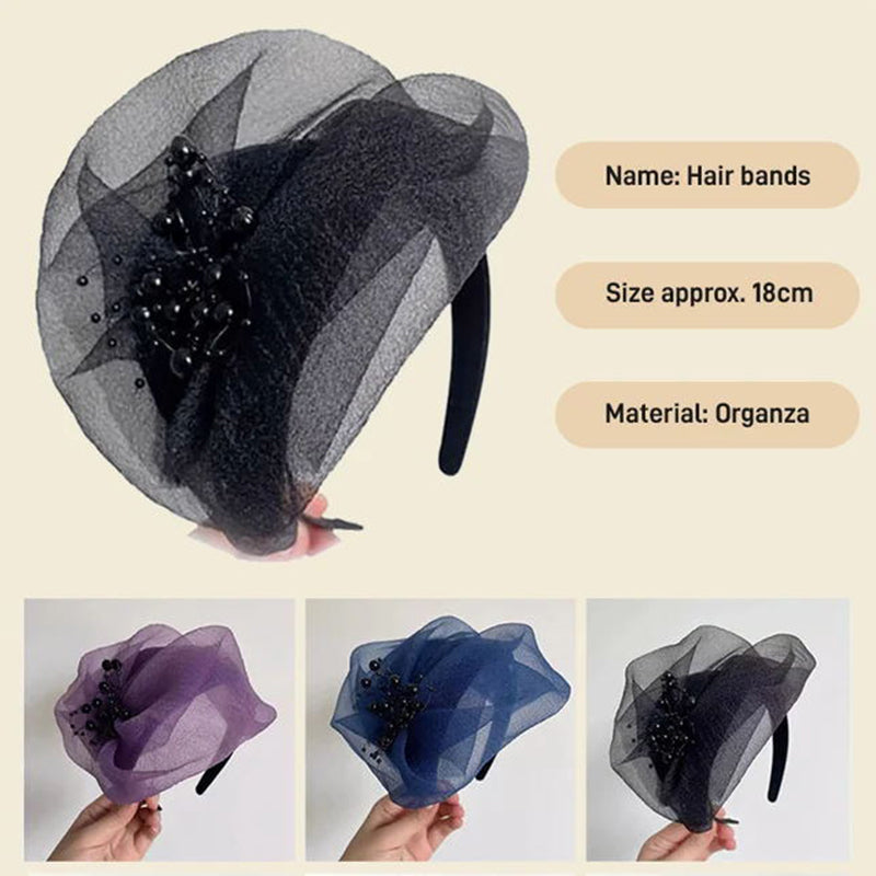 2025 Νέο σχέδιο 🌸 Fascinator με vintage κορδέλα από οργάντζα-GR