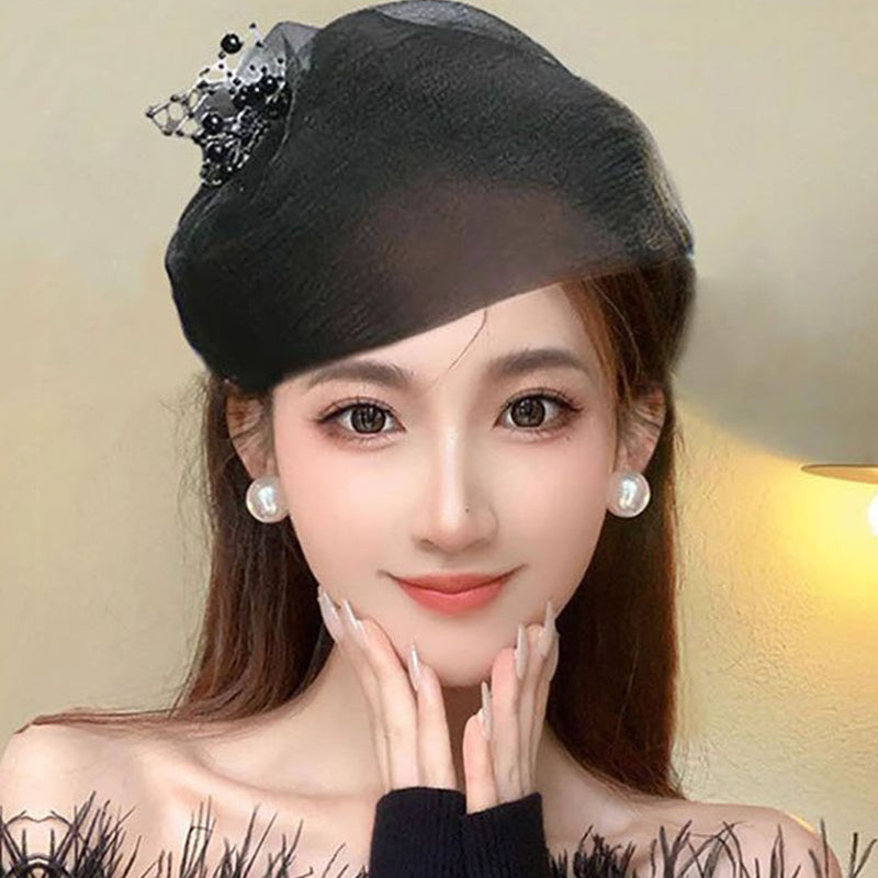 2025 Νέο σχέδιο 🌸 Fascinator με vintage κορδέλα από οργάντζα-GR