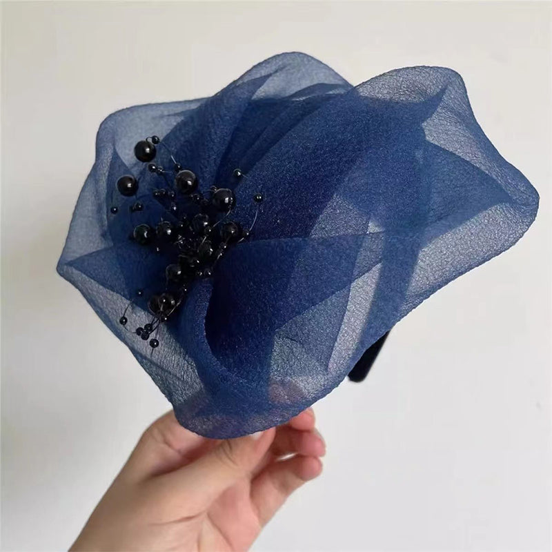 2025 Νέο σχέδιο 🌸 Fascinator με vintage κορδέλα από οργάντζα-GR