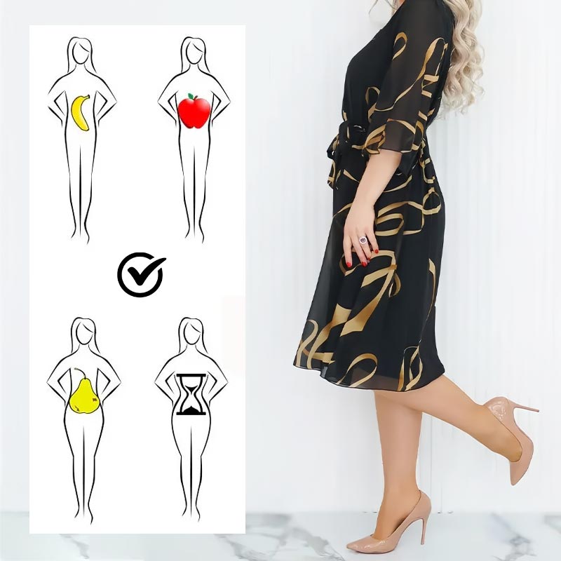 🌸Elegantna ohlapna midi obleka z nabranimi rokavi-SI