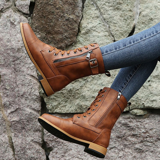 Moteriški odiniai ortopediniai batai su apvalia nosine ir šoniniu užtrauktuku👢 