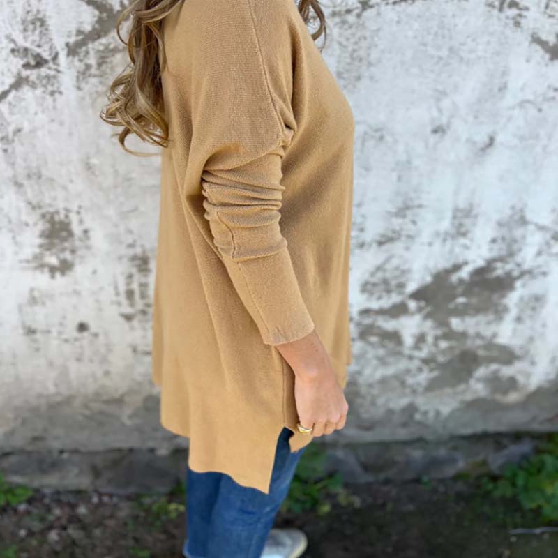 💕Άνετα γυναικεία πλεκτά με σκληρή υφή στο επάνω μέρος-GR