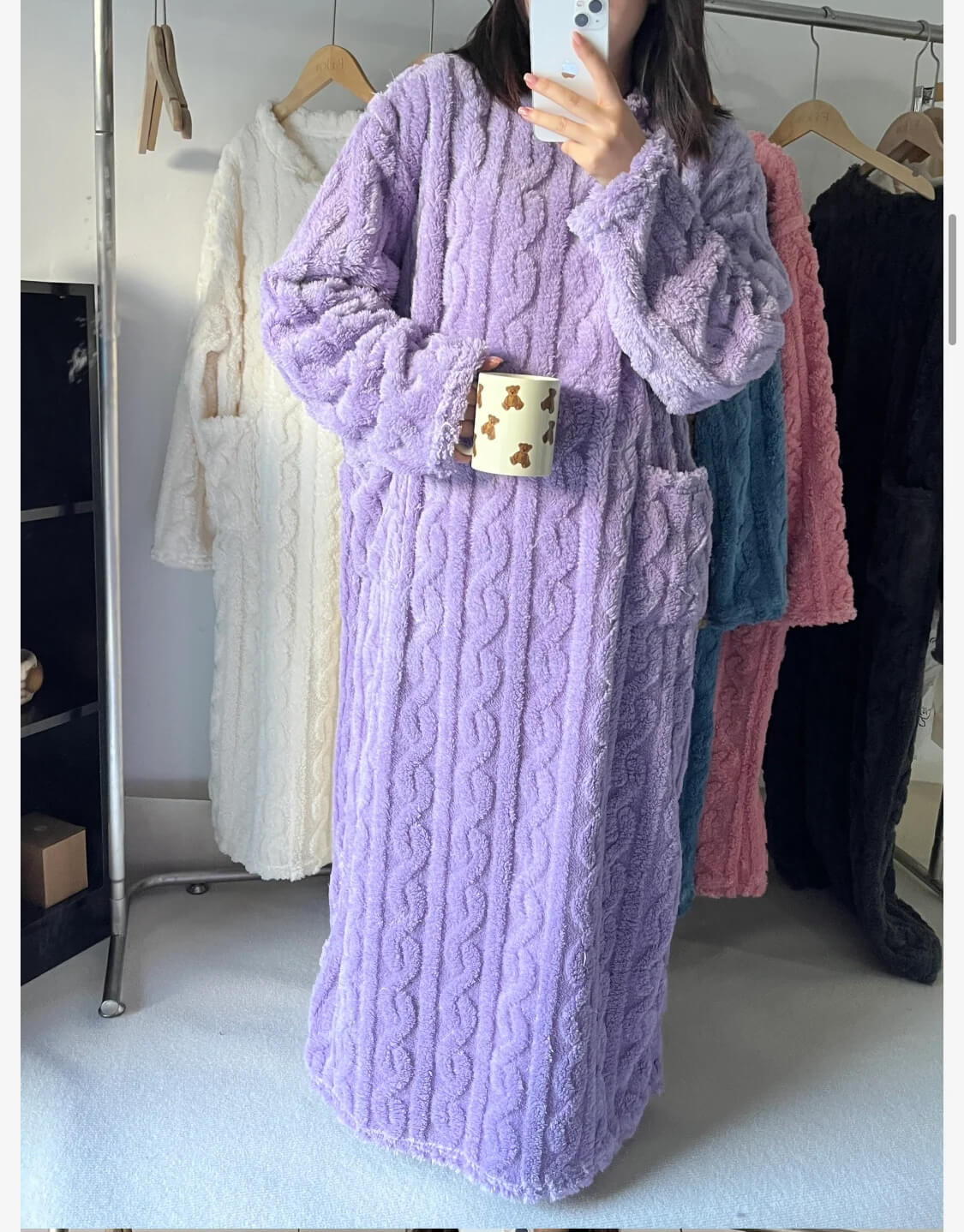 ❄️⏰ Ζεστές και μεταξένιες σπιτικές πιτζάμες από φλις κοραλί-GR