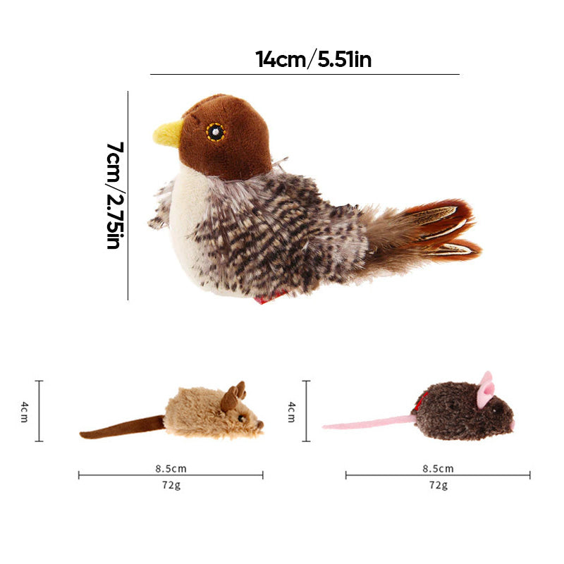 🐱 POSODOBLJENA IGRAČA ZA MAČKE Z LIČCI🐦-SI