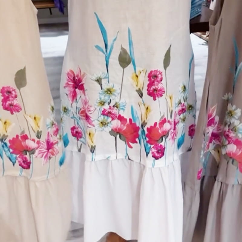 【S-4XL】🌸Ženska ohlapna cvetlična obleka brez rokavov z okroglim izrezom-SI