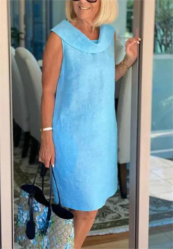 💖Omejena prodaja, 49 % CENEJE💖Poletna obleka z naboranim ovratnikom-SI