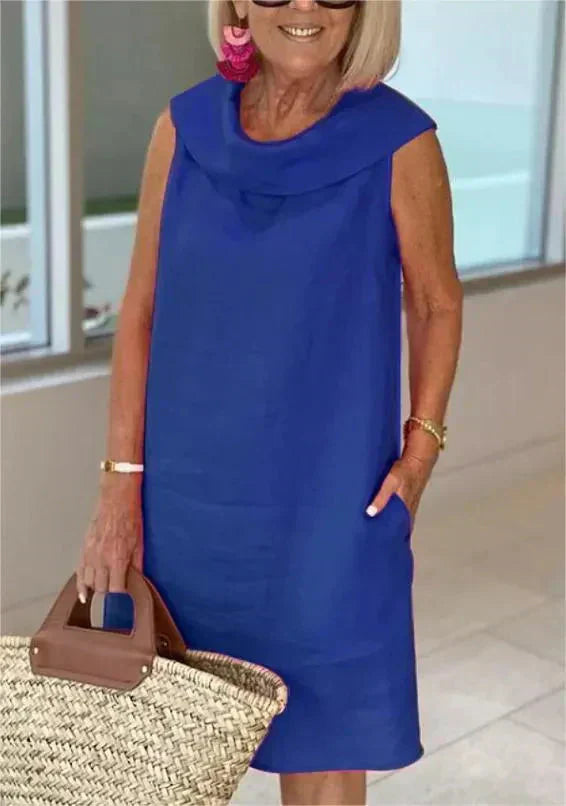 💖Omejena prodaja, 49 % CENEJE💖Poletna obleka z naboranim ovratnikom-SI