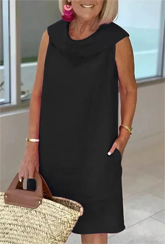 💖Omejena prodaja, 49 % CENEJE💖Poletna obleka z naboranim ovratnikom-SI