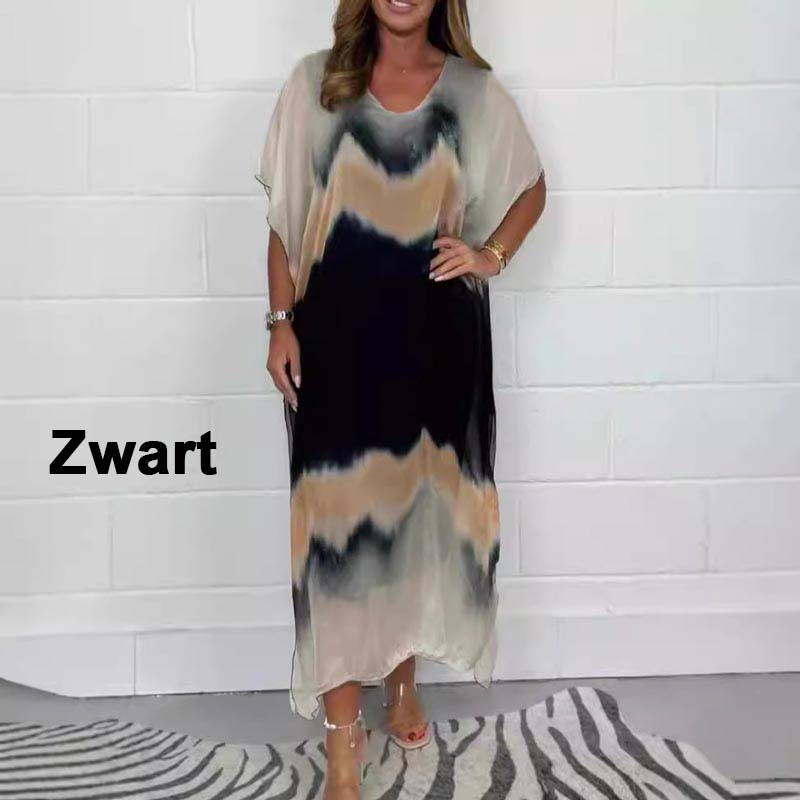 ✨【S-4XL】Άνετο γυναικείο γκρι σιφόν φόρεμα-GR