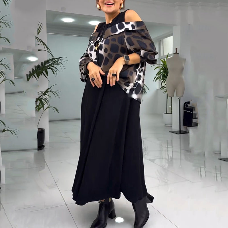 💐2025 Αποκλειστικό στράπλες φόρεμα με λεοπάρ στάμπα【S-4XL】-GR