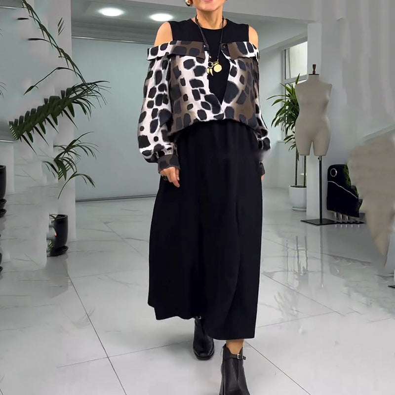 💐2025 Išskirtinė suknelė be petnešėlių su leopardo raštu【S-4XL】-LT