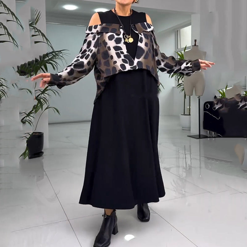 💐2025 Išskirtinė suknelė be petnešėlių su leopardo raštu【S-4XL】-LT