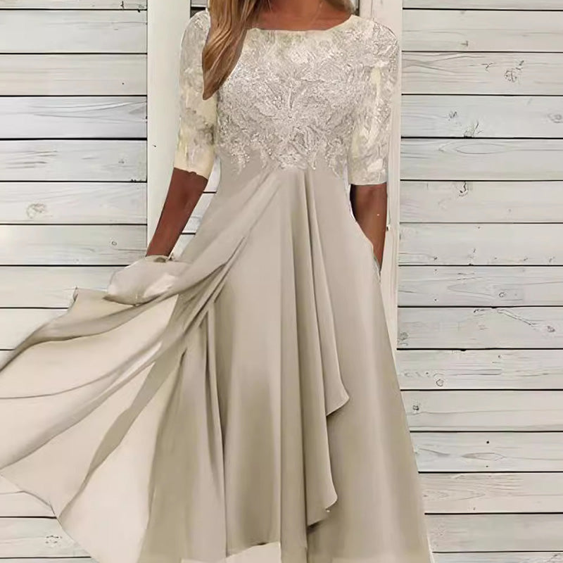 💖 Ribotas leidimas 💖 Elegantiška siuvinėta kokteilinė suknelė-LT