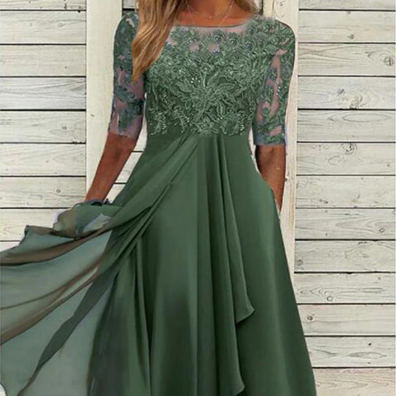 💖 Limited Edition 💖 Κομψό κεντημένο κοκτέιλ φόρεμα-GR