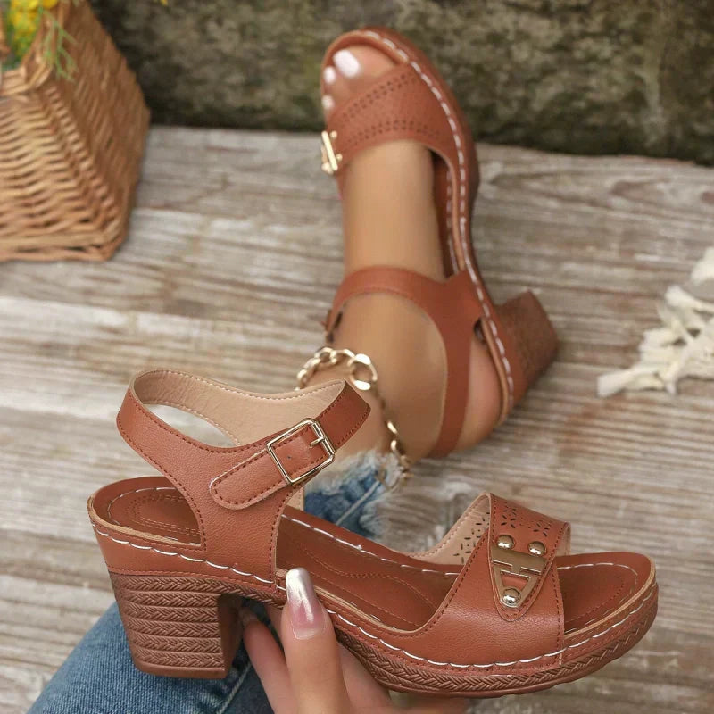 【EU 36-43】👡Poletni ženski sandali z debelo peto-SI
