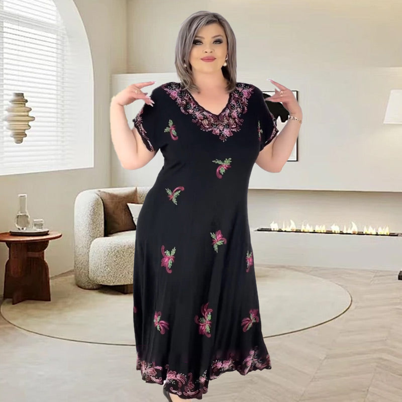 🌺 Moteriška suknelė su V formos iškirpte-LT