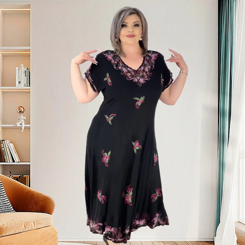 Vestido de mujer con escote en V-ES