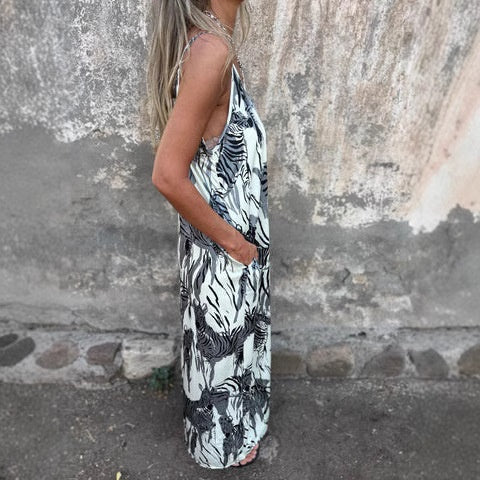 💙Moteriška marginta suknelė be nugaros su petnešėlėmis-LT