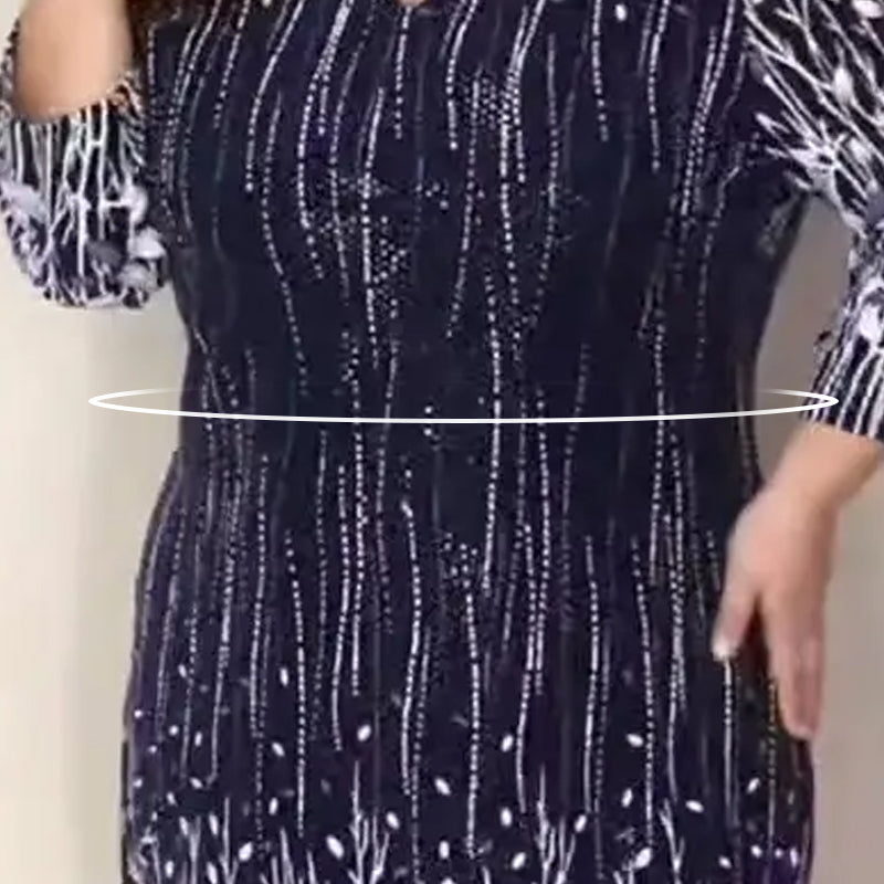 【S-4XL】🌿 Elegantiška moteriška suknelė ilgomis rankovėmis-LT