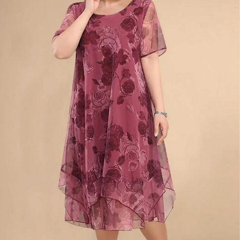 🌺Elegantiškos, laisvos šifoninės suknelės didesnių dydžių-LT