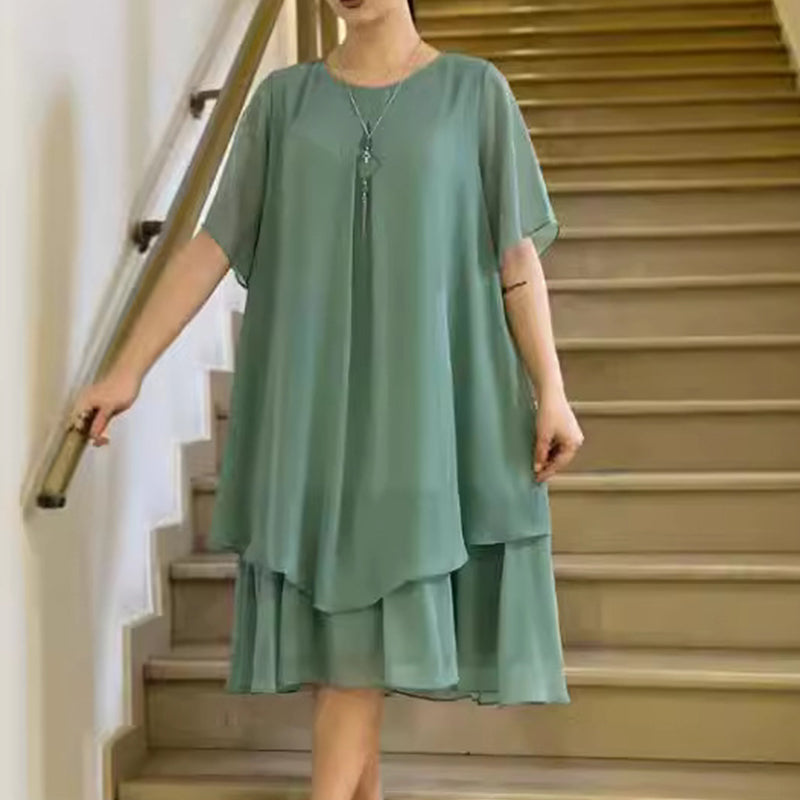 🔥👗 Laisva moteriška suknelė vienspalvės spalvos-LT