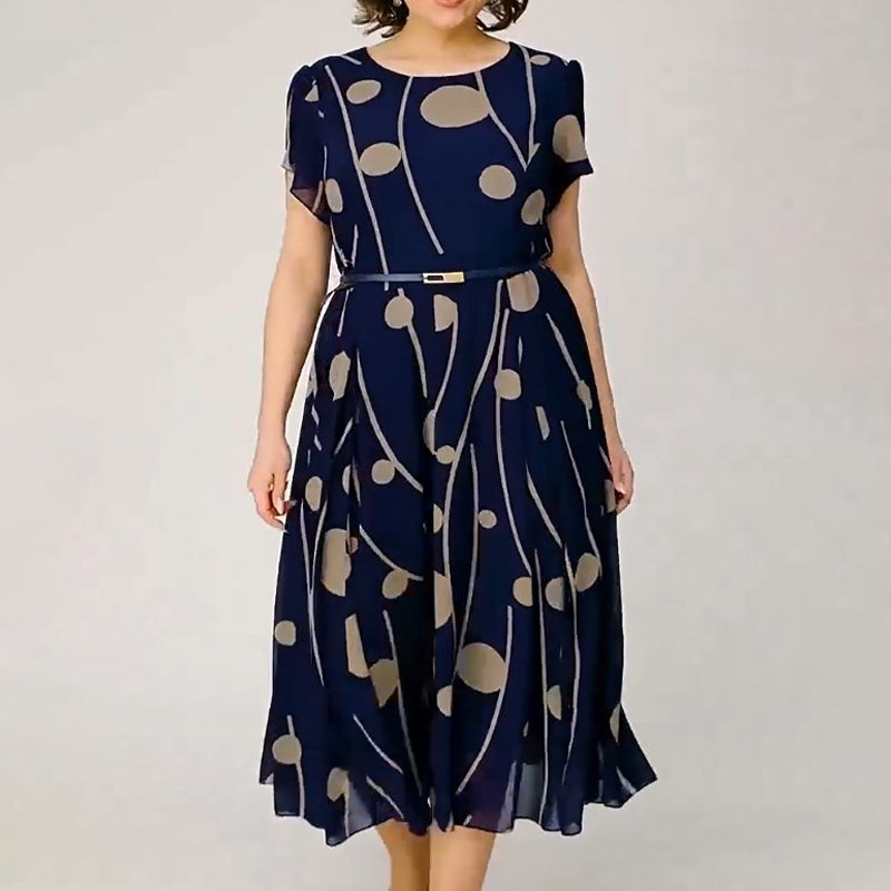 ✨Μοντέρνο φόρεμα με μεγάλες βούλες και φαρδιές τσέπες-GR