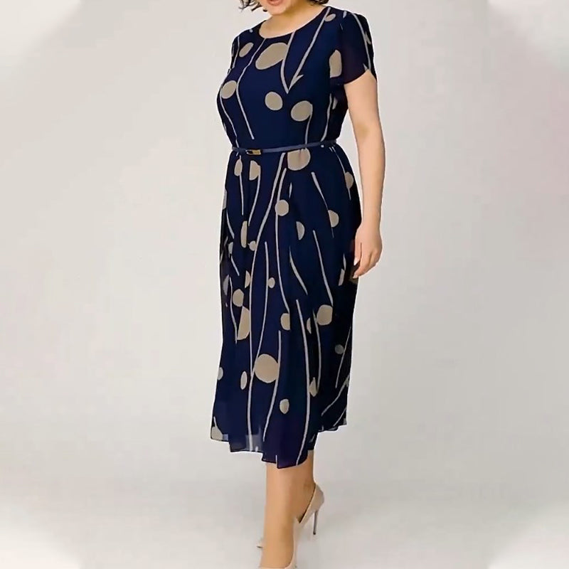 ✨Madinga suknelė su dideliais taškeliais ir dideliais dydžiais-LT