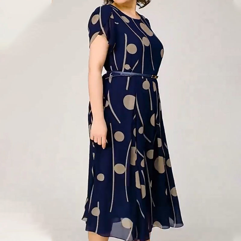 ✨Madinga suknelė su dideliais taškeliais ir dideliais dydžiais-LT