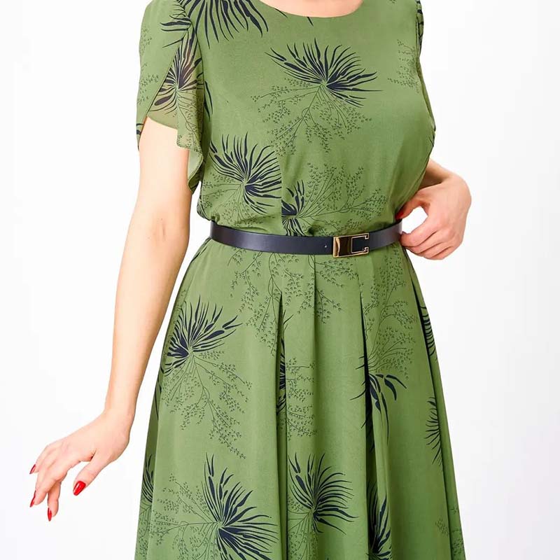 🔥 A formos suknelė su diržu | Gėlių ir vasariško stiliaus suknelė-LT