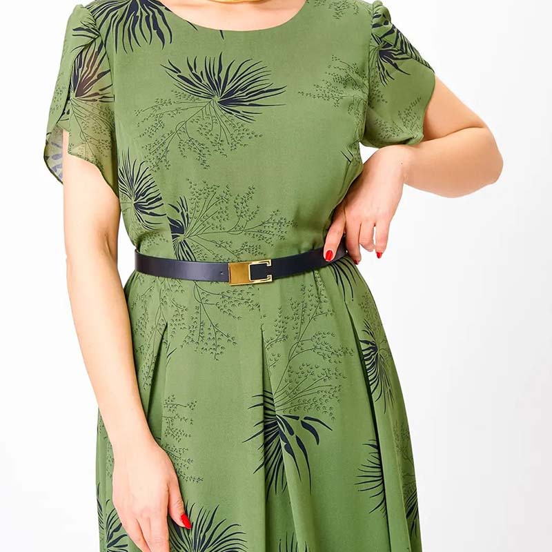 🔥 A formos suknelė su diržu | Gėlių ir vasariško stiliaus suknelė-LT