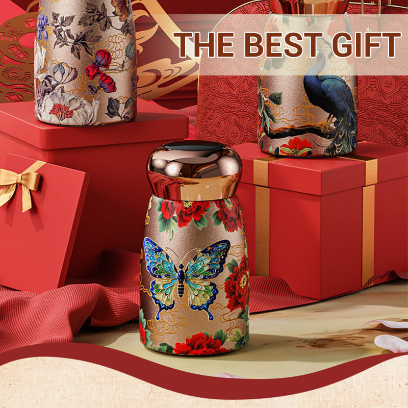 🧉Vintažinis nešiojamas išmanusis izoliuotas puodelis-LT