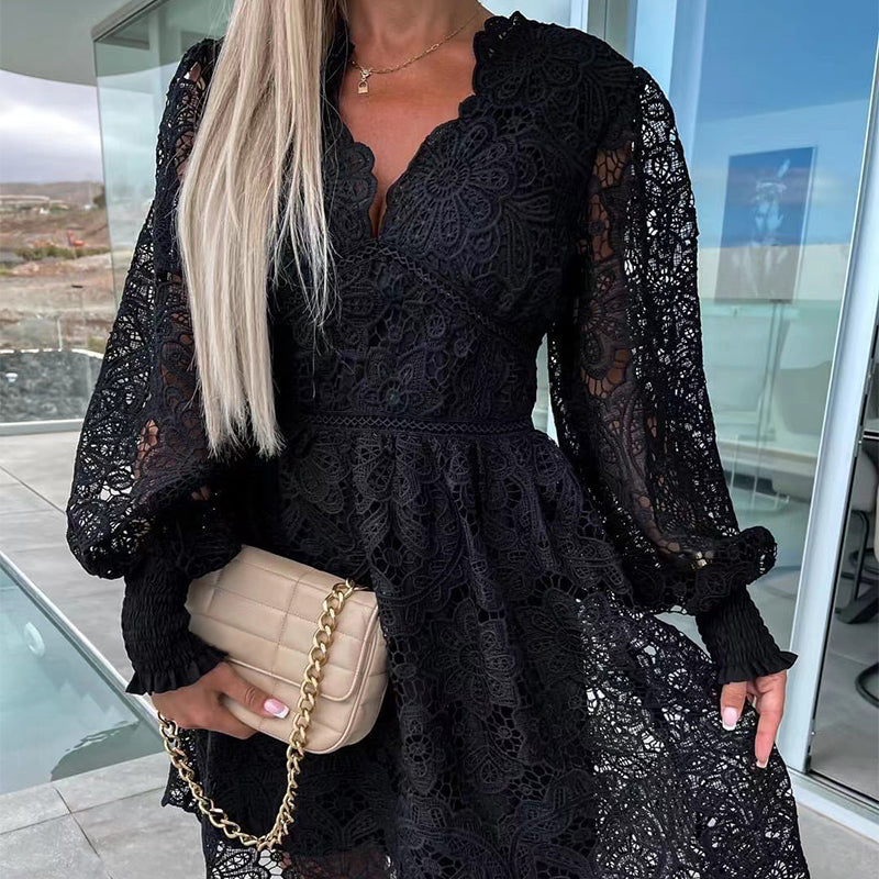 💕Καυτές καλοκαιρινές εκπτώσεις 🌷 Φορέματα με δαντέλα και κοψίματα-GR