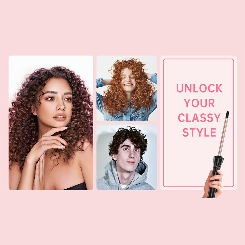 Itin plonas 3/8 colio garbanojimo žnyplės ploniems, elastingiems, vilnos pavidalo garbanoms-LT